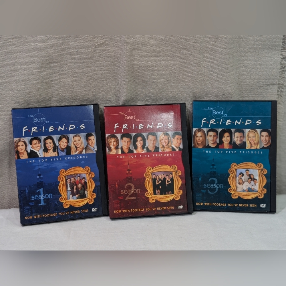 Friends TV Show DVD Set Seasons 1-3 90s Nostalgia Comedy Sitcom NBC Central Perk